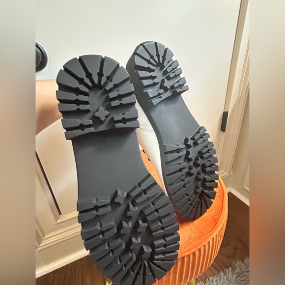 Combat Moto Boots with Buckles NWT white - Picture 5 of 6